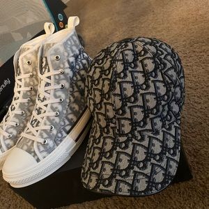 Authentic Dior hat and sneakers